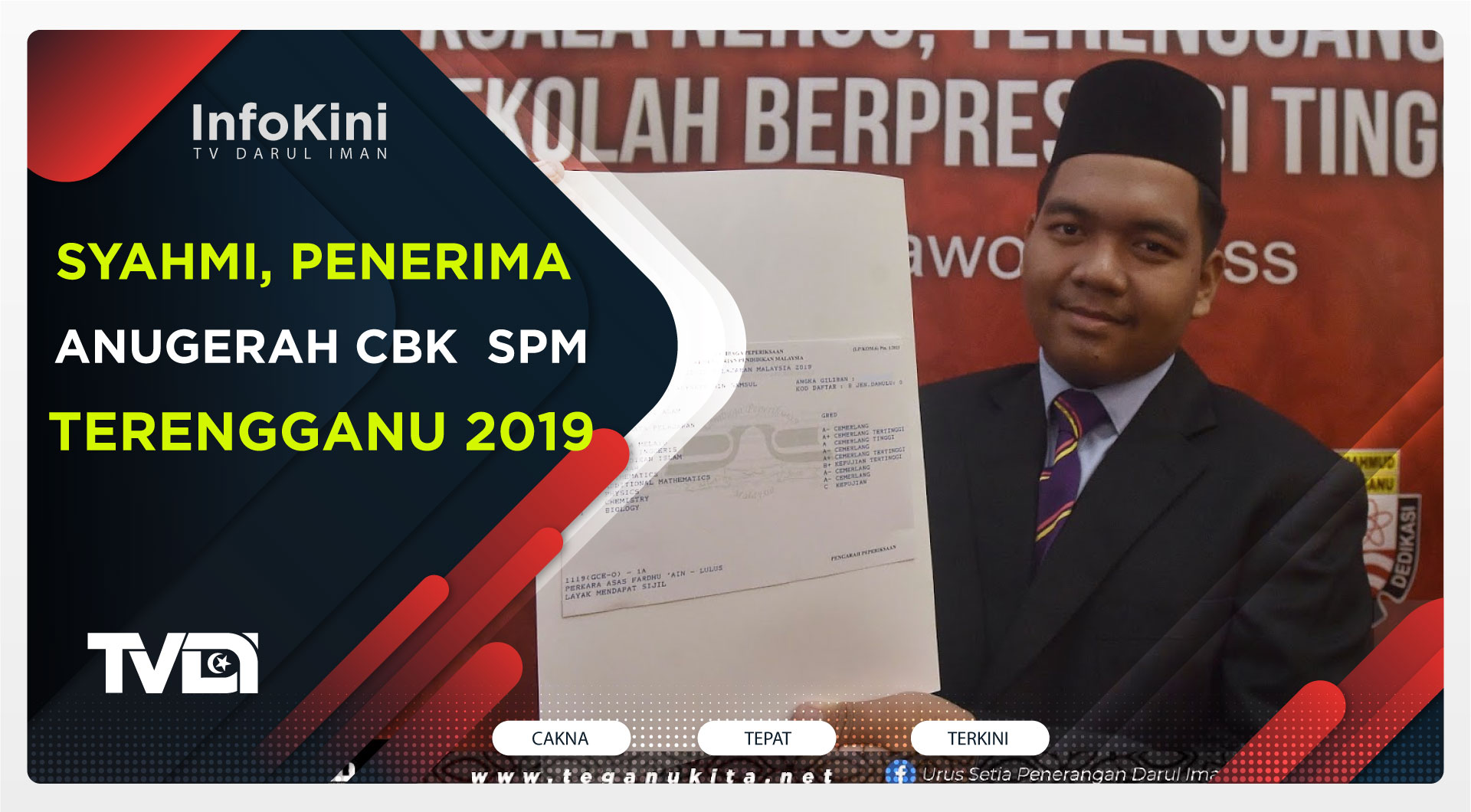 Syahmi, Penerima Anugerah CBK SPM Terengganu 2019