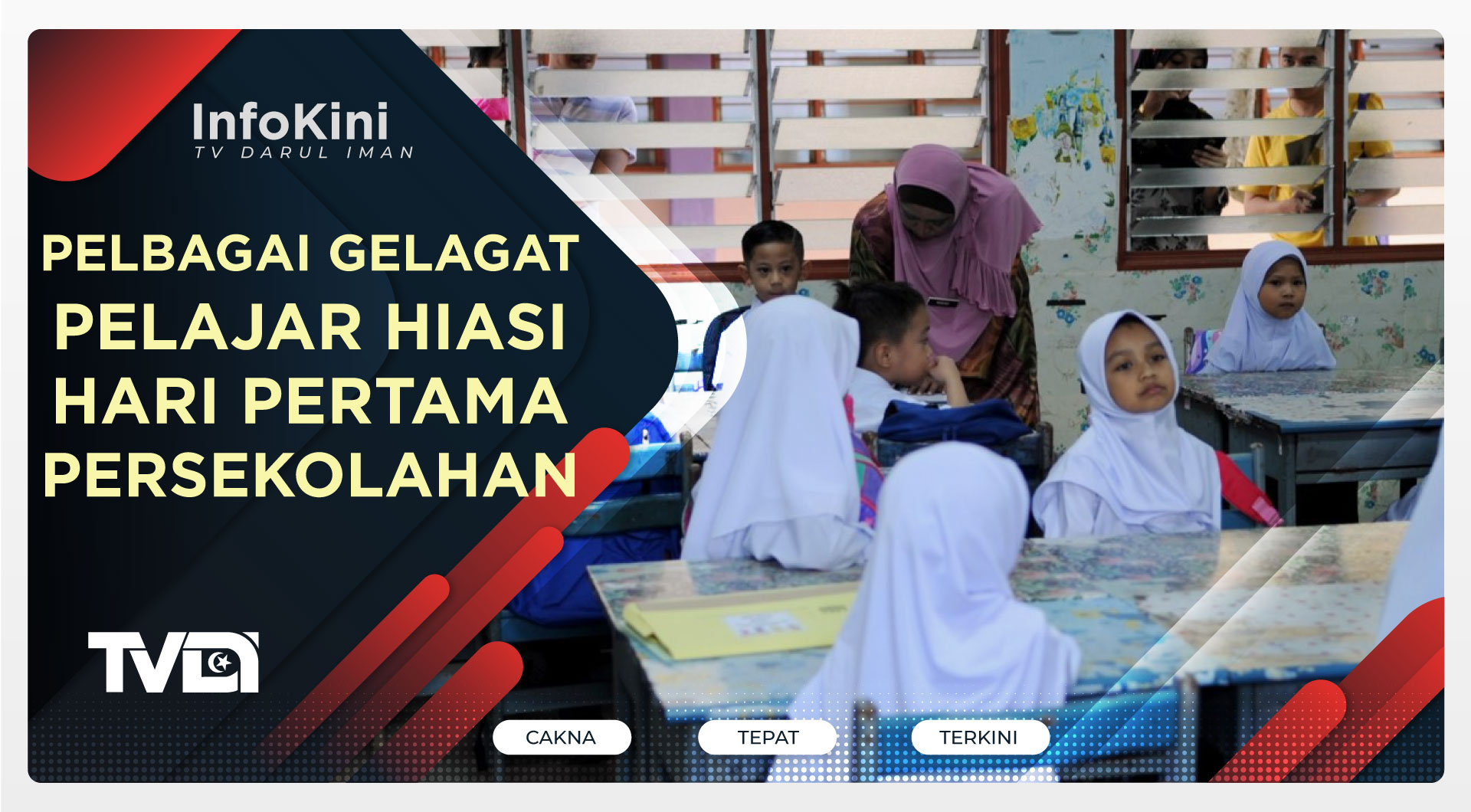 Pelbagai Gelagat Pelajar Hiasi Hari Pertama Persekolahan