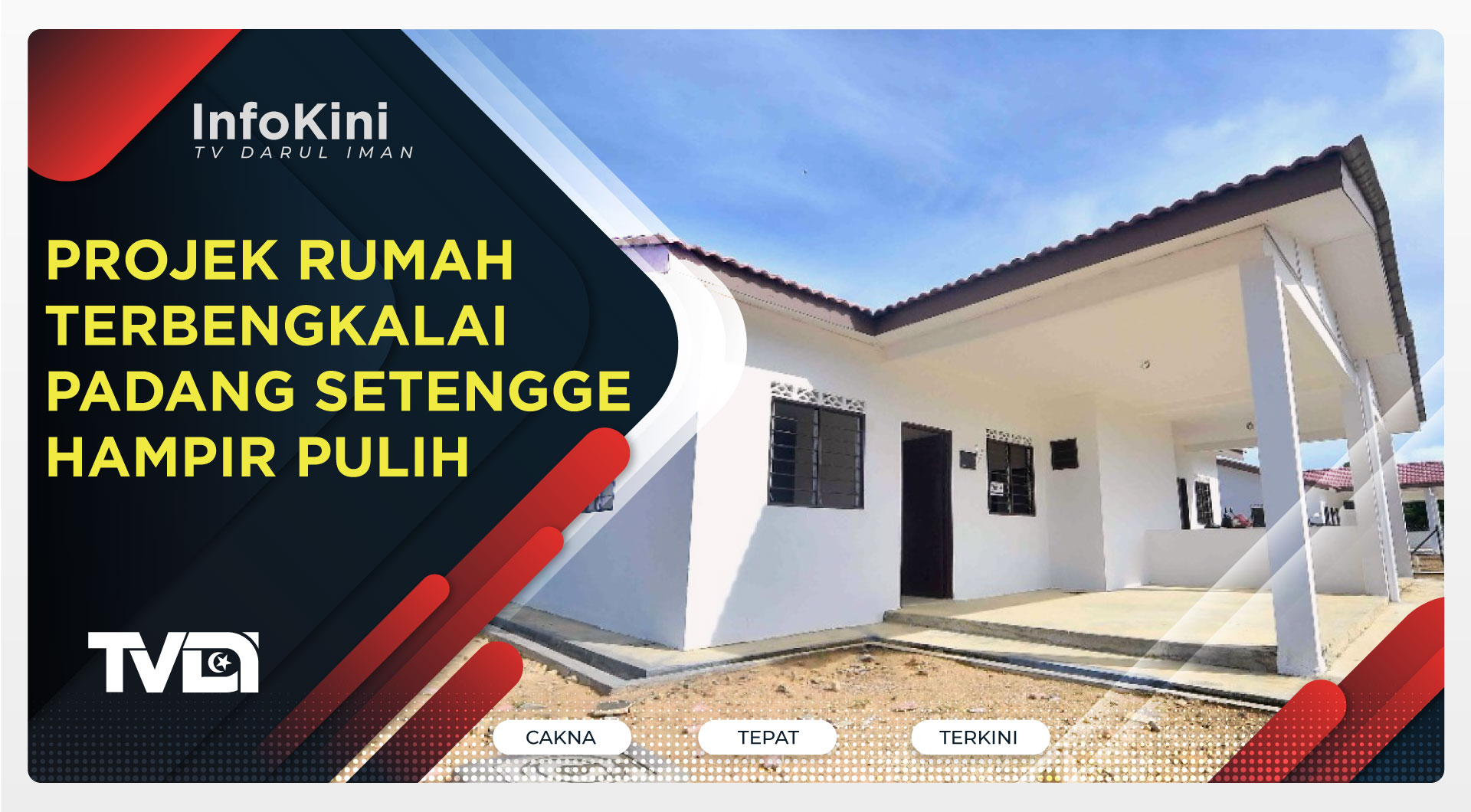 Projek Rumah Terbengkalai Padang Setengge Hampir Pulih