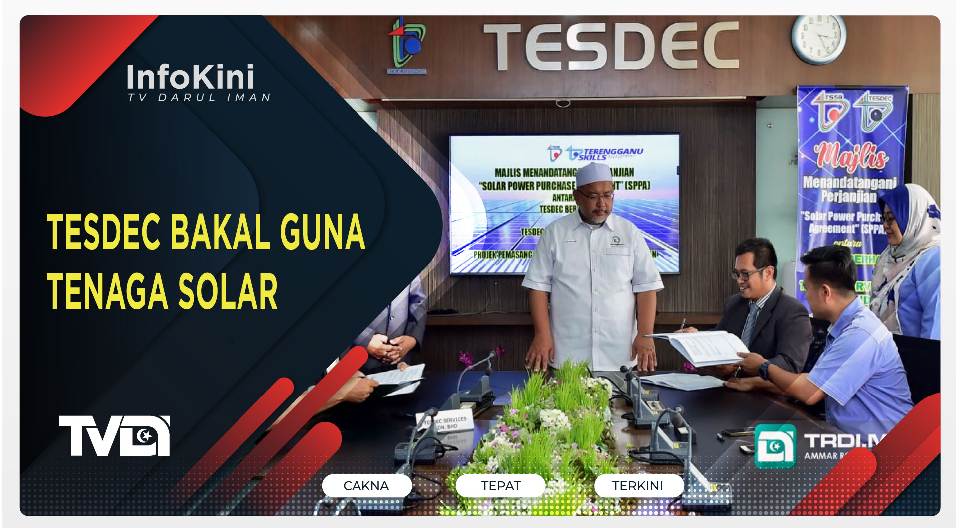 TESDEC Bakal Guna Tenaga Solar