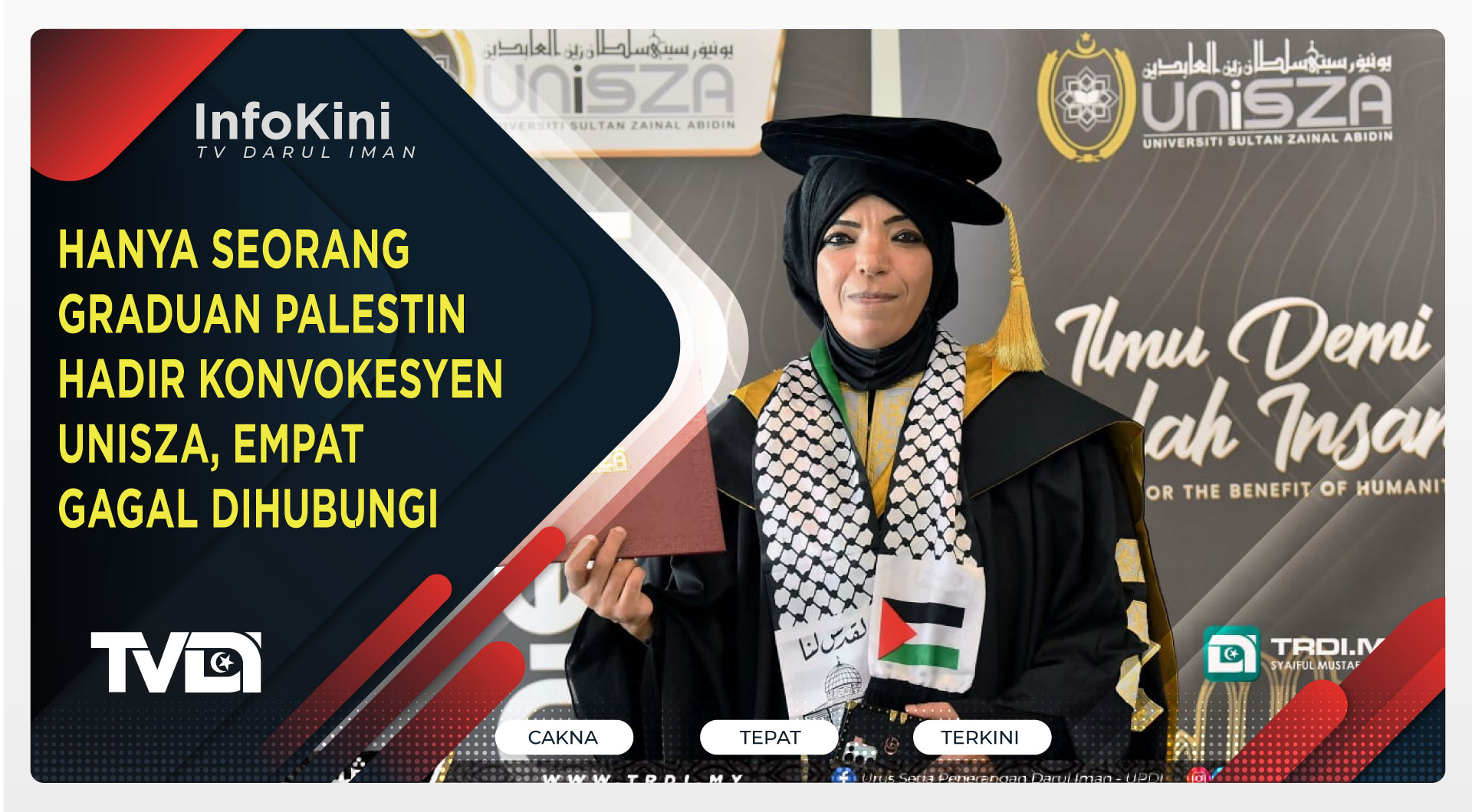 Hanya Seorang Graduan Palestin Hadir Konvokesyen UniSZA, Empat Gagal Dihubungi