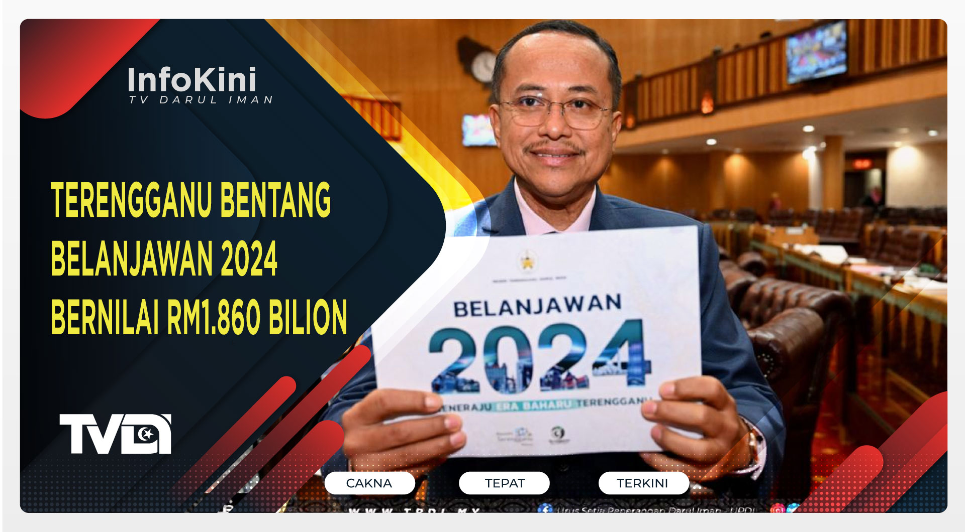 Terengganu Bentang Belanjawan 2024 Bernilai RM1.860 Bilion