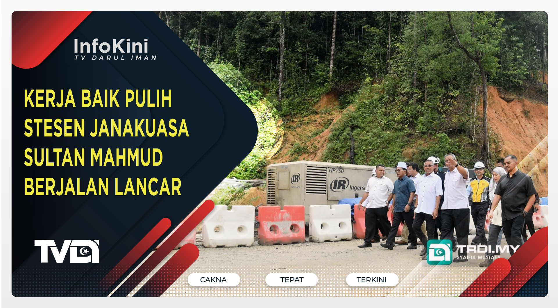 Kerja Baik Pulih Stesen Janakuasa Sultan Mahmud Berjalan Lancar