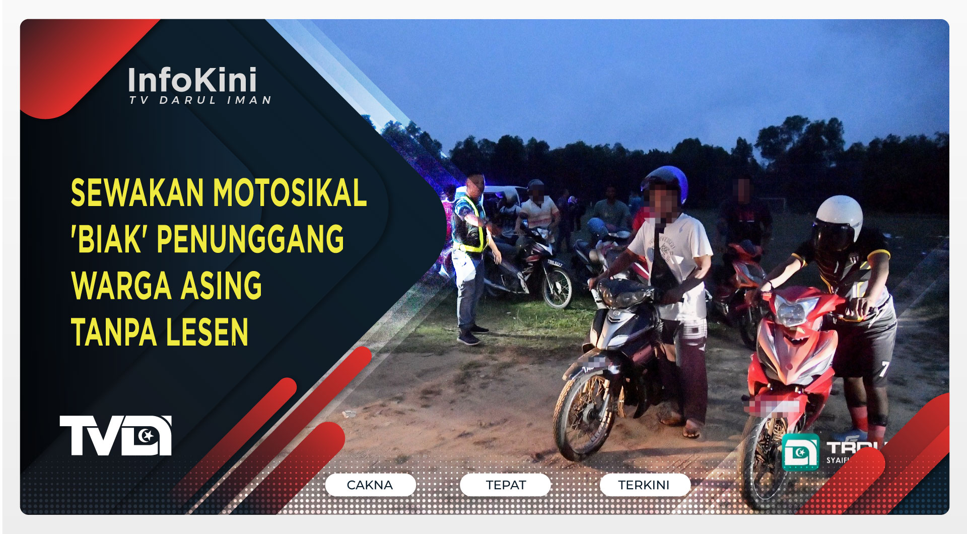 Sewakan Motosikal 'Biak' Penunggang Warga Asing Tanpa Lesen