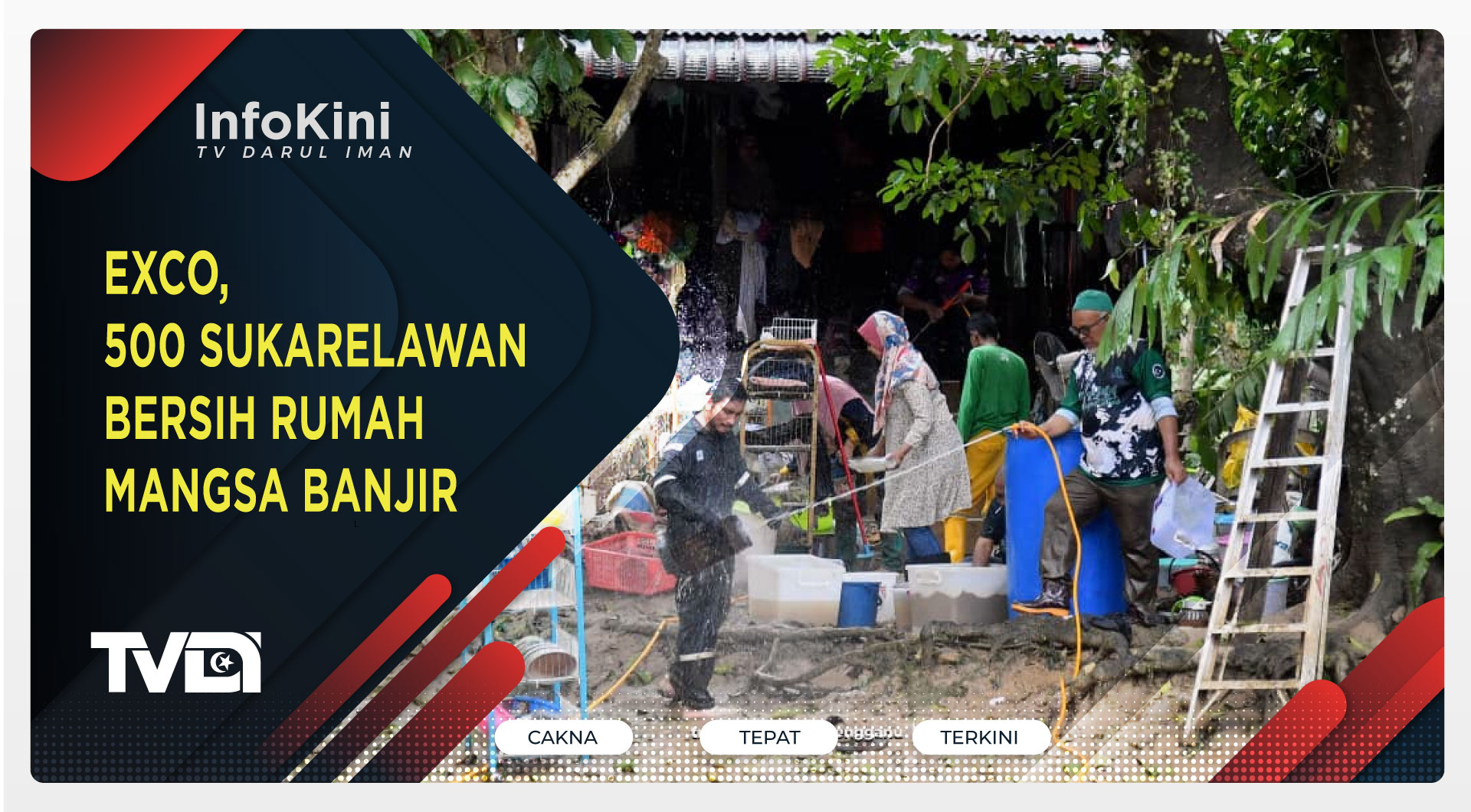 Exco, 500 Sukarelawan Bersih Rumah Mangsa Banjir