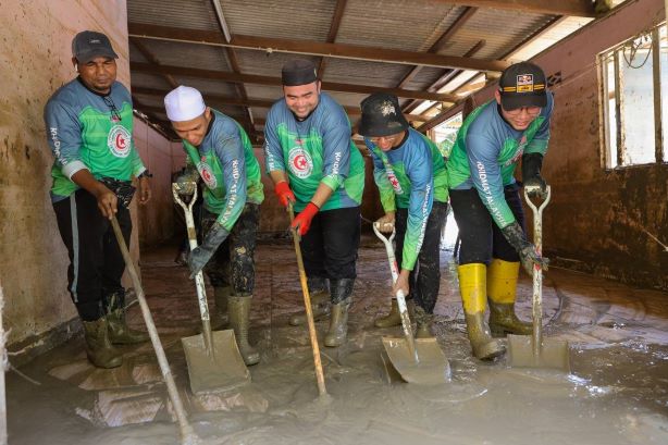 300 Sukarelawan Turun Padang Hari Keempat Pasca Banjir Hulu Dungun