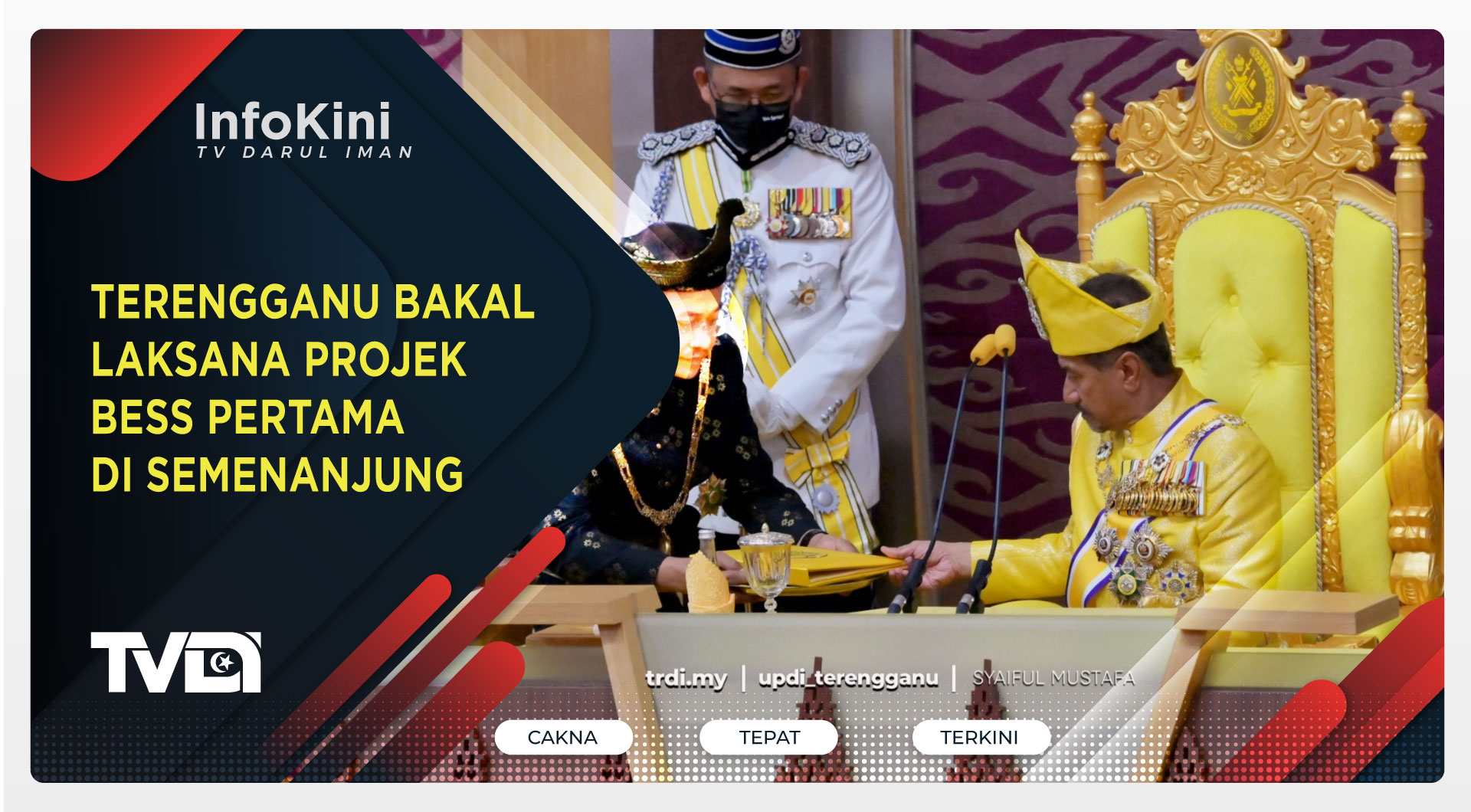 Terengganu Bakal Laksana Projek BESS Pertama di Semenanjung - Sultan Mizan