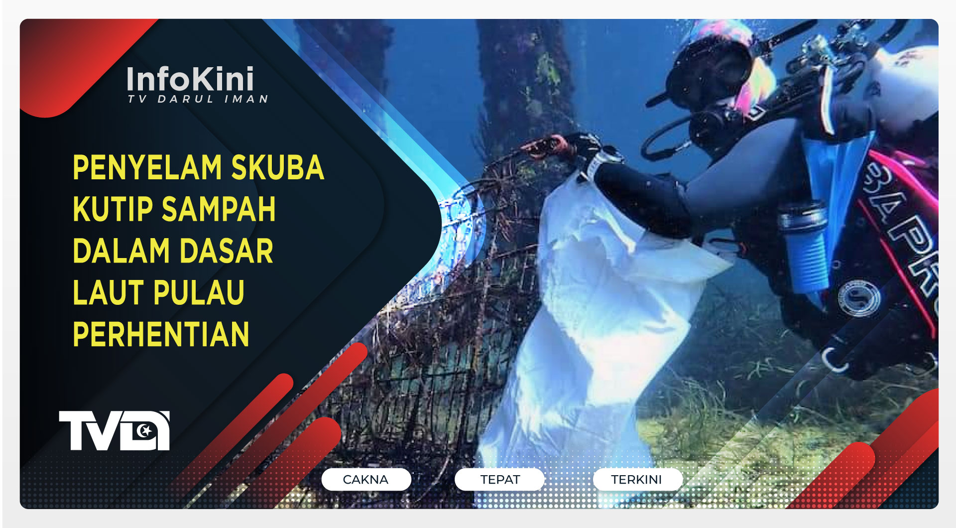 Penyelam Skuba Kutip Sampah Dalam Dasar Laut Pulau Perhentian