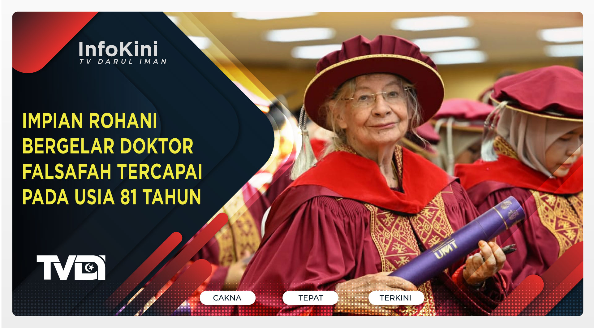 Impian Rohani Bergelar Doktor Falsafah Tercapai pada Usia 81 Tahun