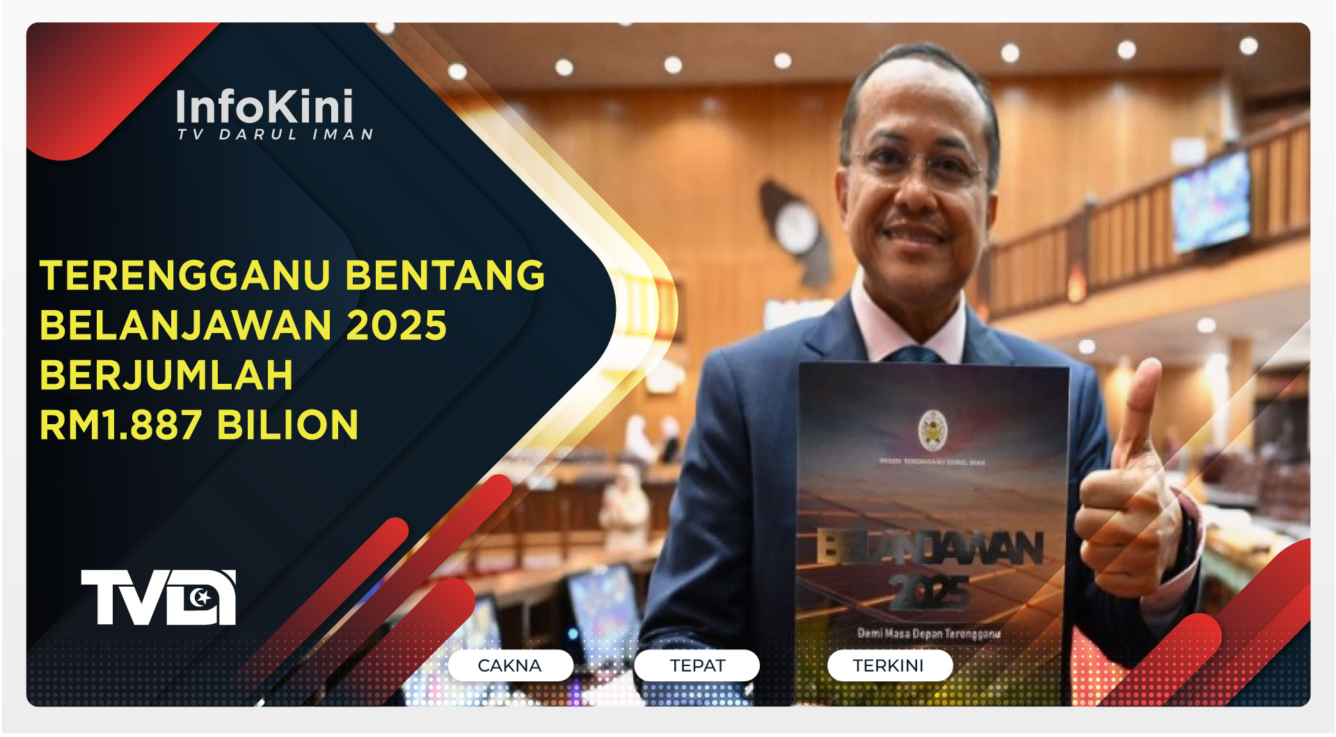 Terengganu Bentang Belanjawan 2025 Berjumlah RM1.887 Bilion