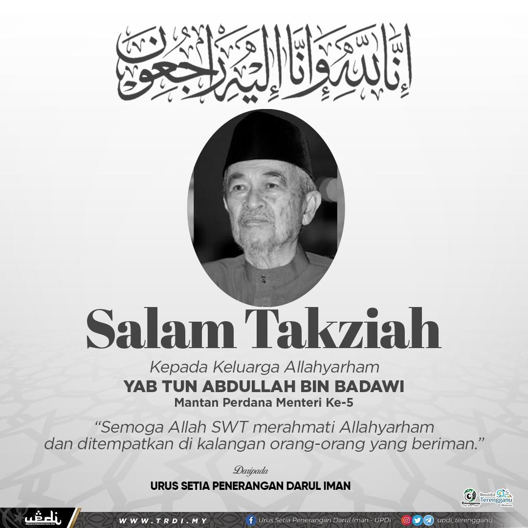 Pemergian Tun Abdullah: Terengganu Sanjung Pemimpin Berjiwa Tenang