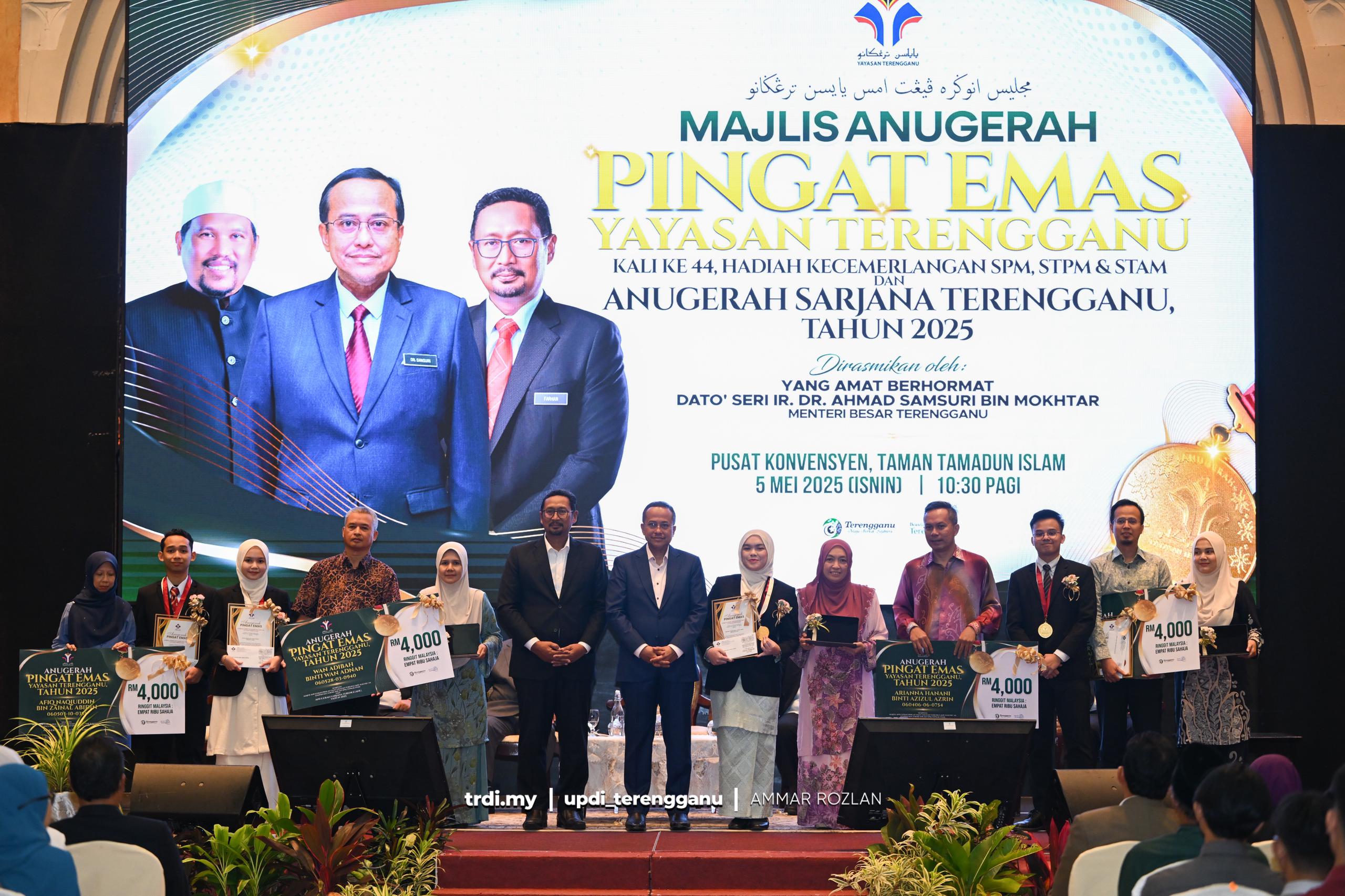 Yayasan Terengganu Agih Lebih RM5 Juta Hargai Pelajar Cemerlang