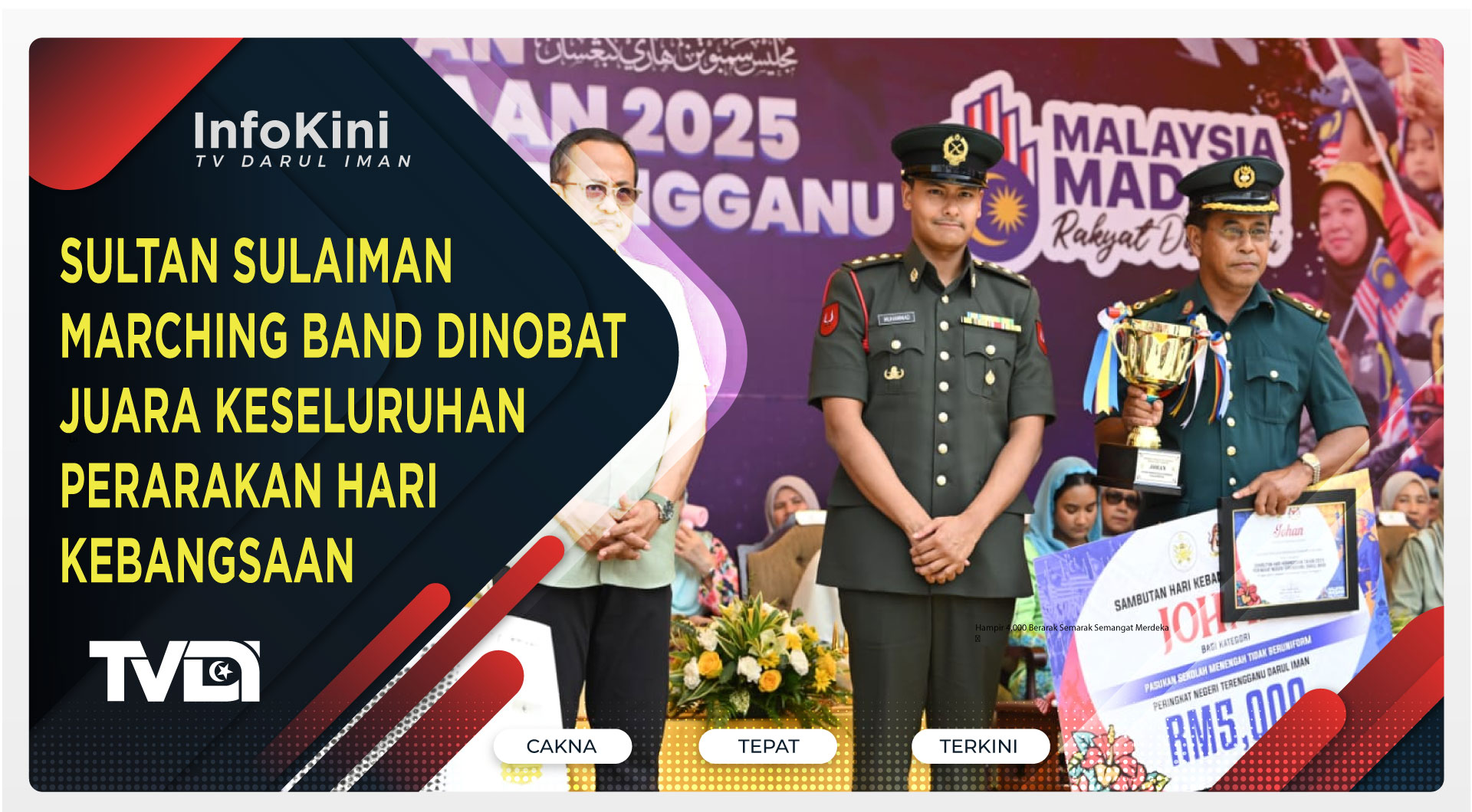 Sultan Sulaiman Marching Band Dinobat Juara Keseluruhan Perarakan Hari Kebangsaan