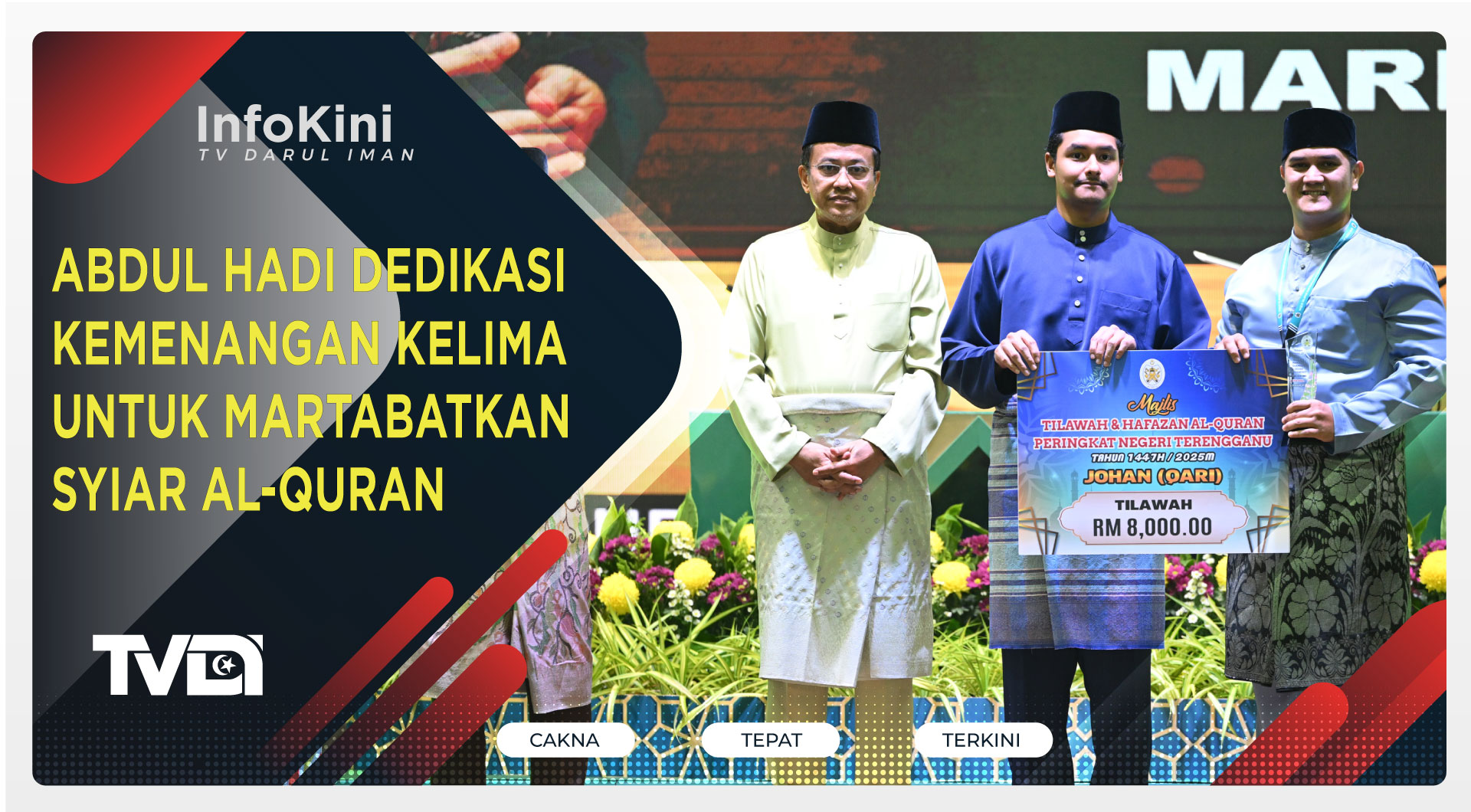 Abdul Hadi Dedikasi Kemenangan Kelima Untuk Martabatkan Syiar Al-Quran