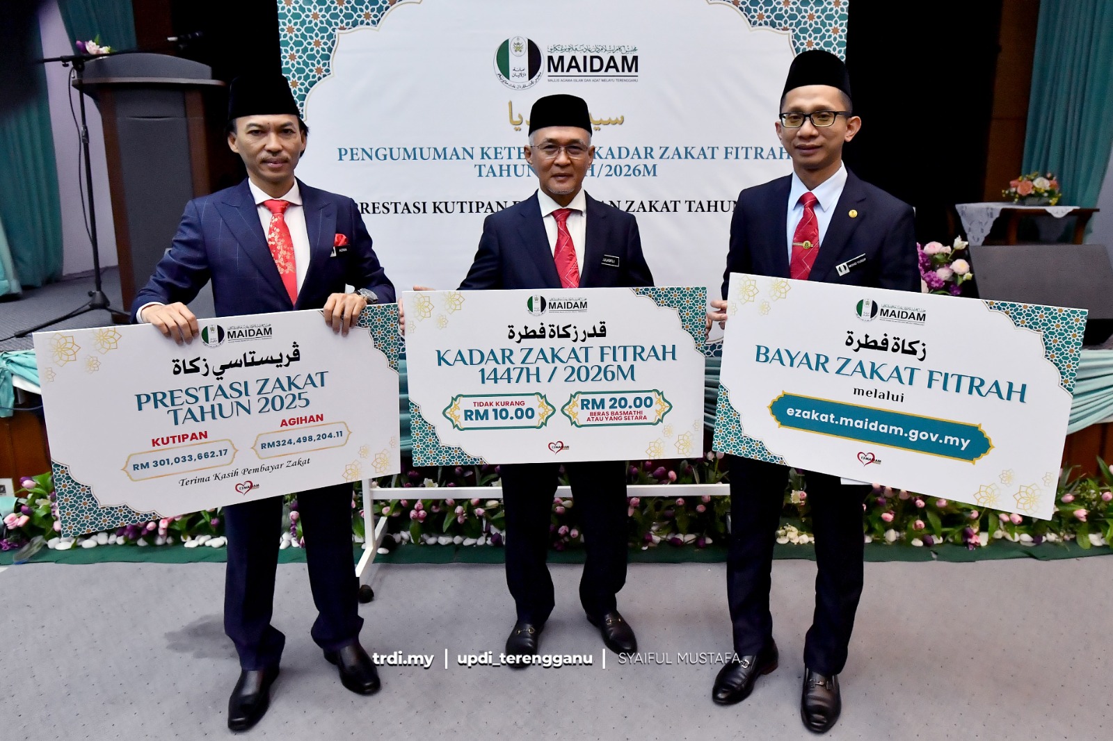 Kadar Zakat Fitrah di Terengganu RM10, RM20