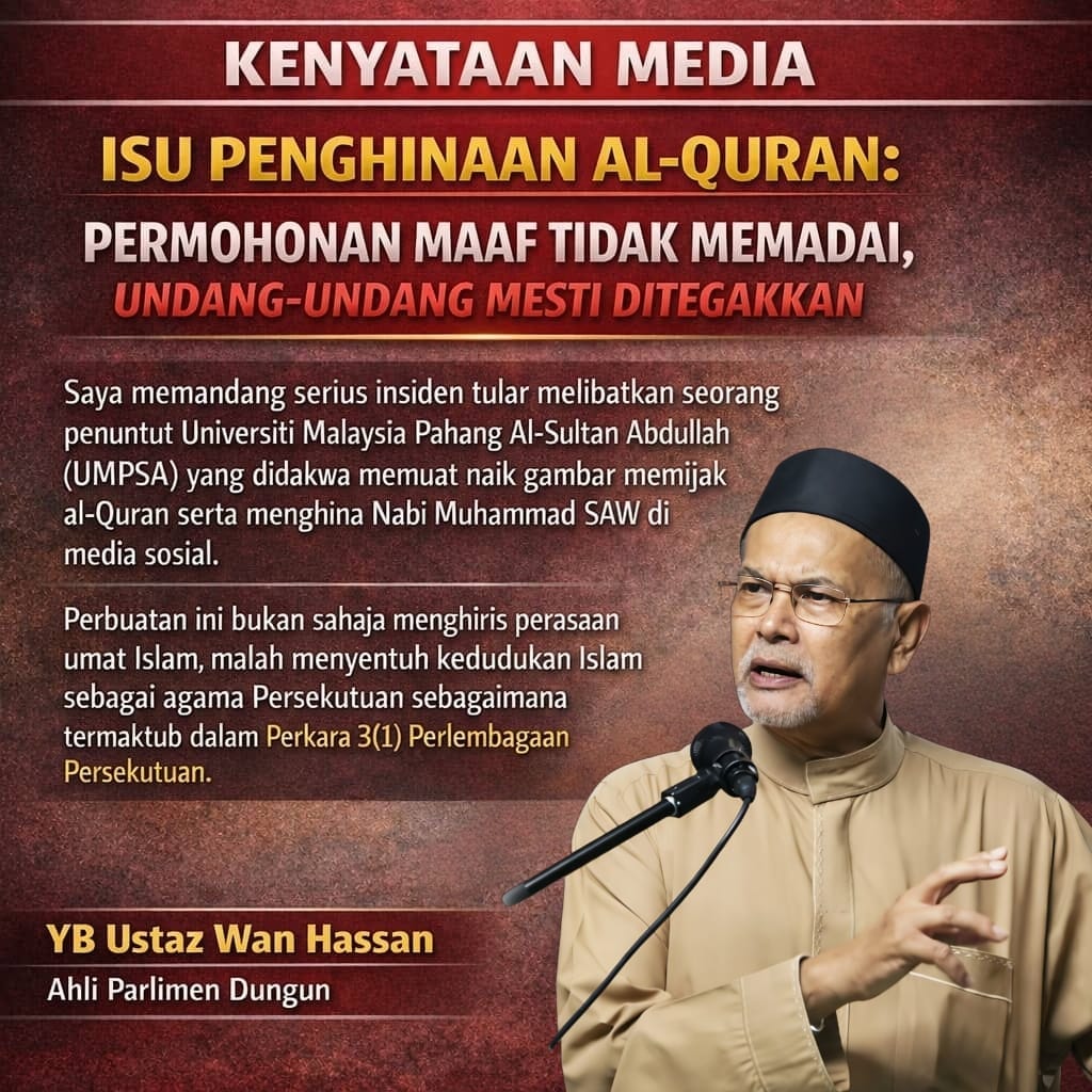 Jangan Pandang Ringan Penghinaan Agama, Tindakan Sewajarnya Perlu Diambil