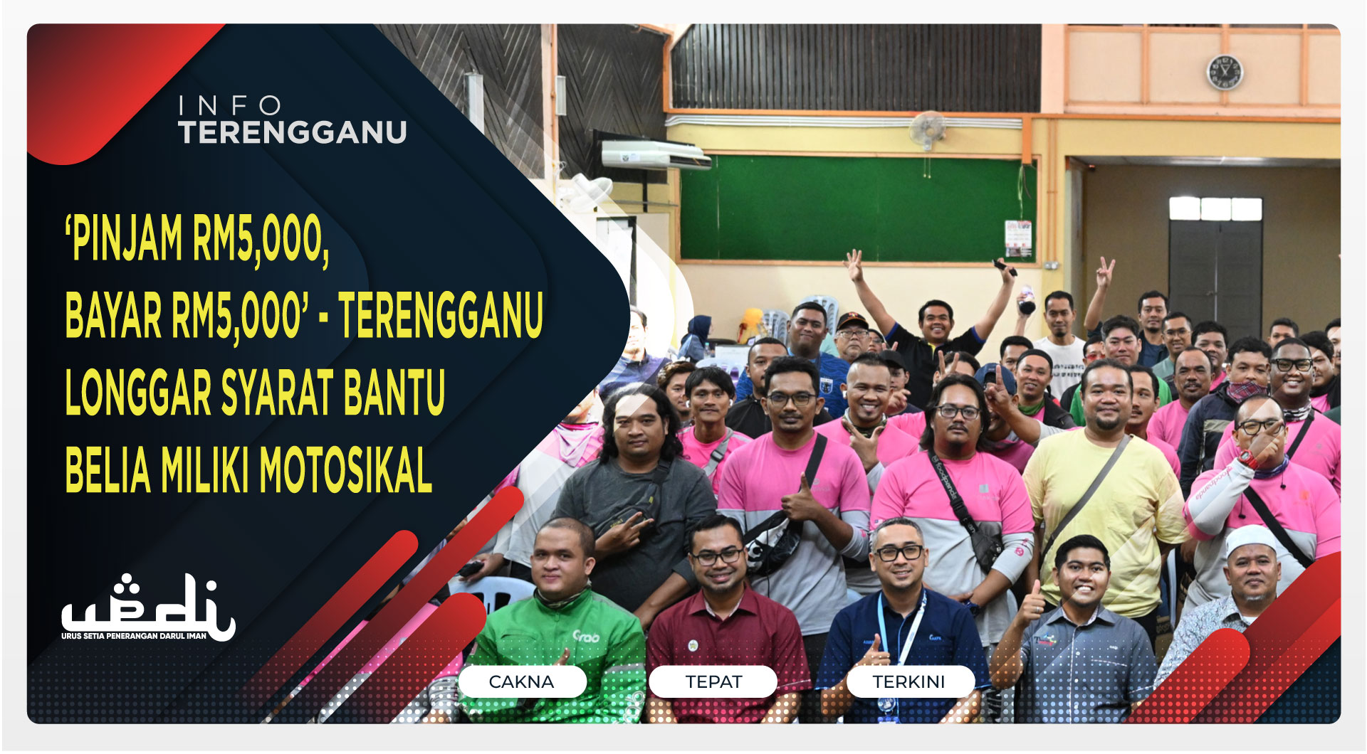 ‘Pinjam RM5,000, Bayar RM5,000’ - Terengganu Longgar Syarat Bantu Belia Miliki Motosikal