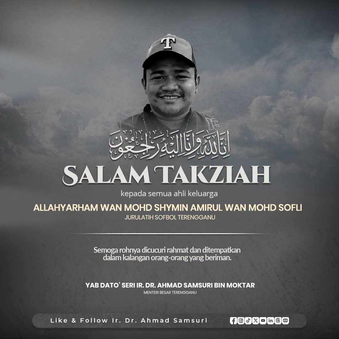SUKMA 2026: MB Terengganu Rakam Ucapan Takziah Buat Keluarga Coach Amirul