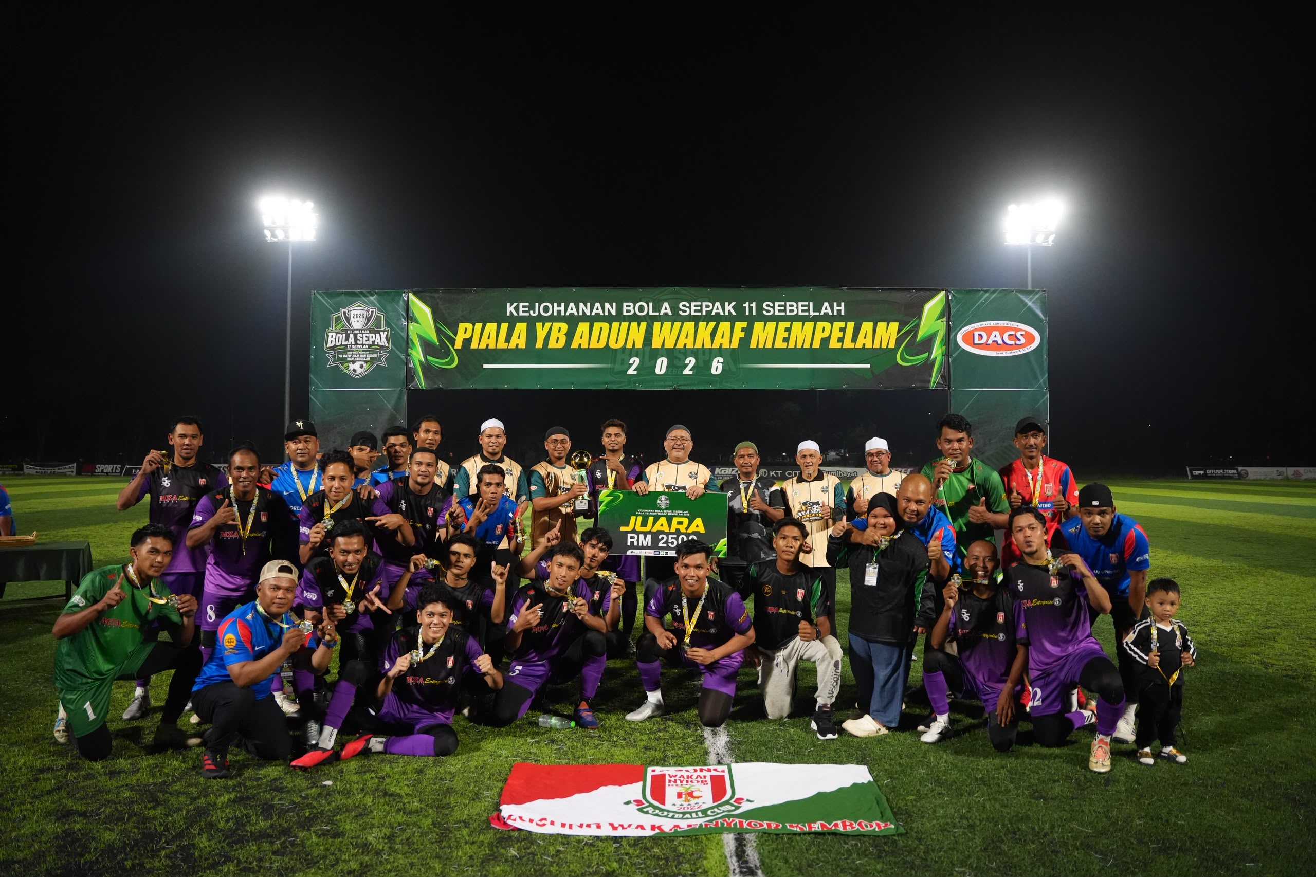 Losong Wakaf Nyior Kembor FC Rampas Kejuaraan Piala YB ADUN Wakaf Mempelam