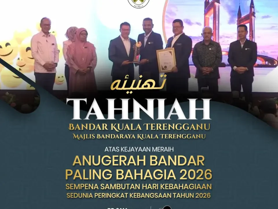 Tiga Bandar di Terengganu Tersenarai Antara 10 Bandar Paling Bahagia