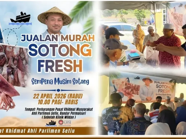 Jualan Murah Sotong Segar, Inisiatif Dekati Rakyat Setiu